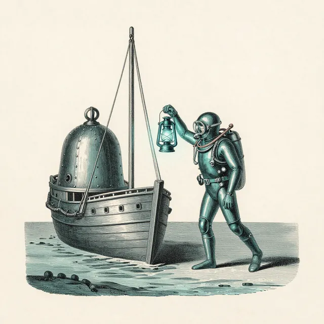 Engraved plate: a magnifying lens examines a recovered record